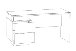 Стол с двумя ящиками Кварт MD 768