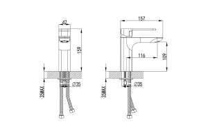 Второе фото. Смеситель для умывальника IDDIS Slide