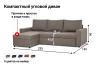 Угловой диван-кровать - аналог IKEA VILASUND, 235х90х155 см, синий (изображение №2)