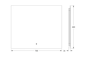 Второе фото. Зеркало с LED-подсветкой DEFESTO Glow