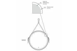 Второе фото. Зеркало с подсветкой Skin