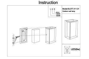 Второе фото. Светильник уличный настенный Cubista