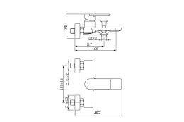 Смеситель для ванны AGGER Brilliant A0310000