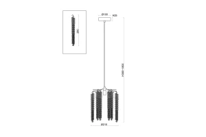 Второе фото. Светильник подвесной FREYA Crystal