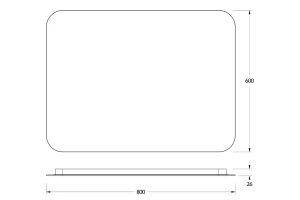 Второе фото. Зеркало с LED-подсветкой Opti
