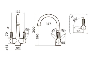 Второе фото. Смеситель OMOIKIRI Okinawa-2-G