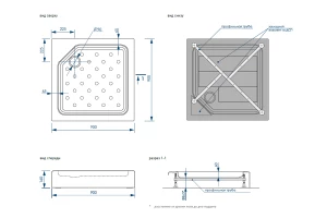 Второе фото. Поддон универсальный MELODIA DELLA VITA Square