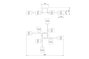 Второе фото. Светильник потолочный Hilari 21 кв.м