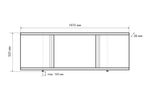 Второе фото. Экран под ванну раздвижной Элис