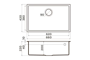 Второе фото. Мойка врезная OMOIKIRI Tedori