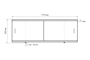 Второе фото. Экран под ванну раздвижной Эко