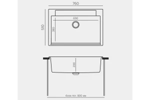 Второе фото. Мойка врезная POLYGRAN Argo-760