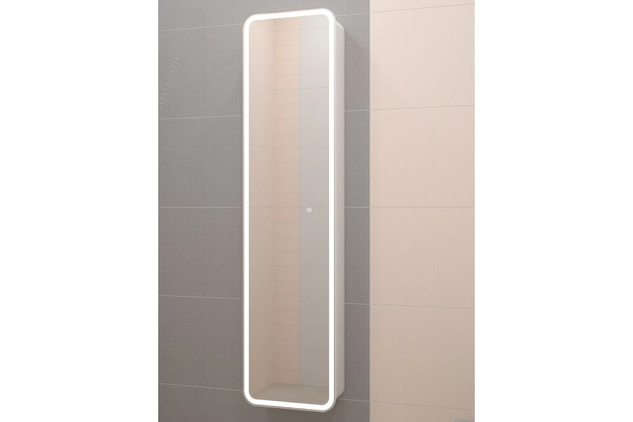 Пенал с зеркалом левый Sietle Led 40х160 см с розеткой (изображение №3)