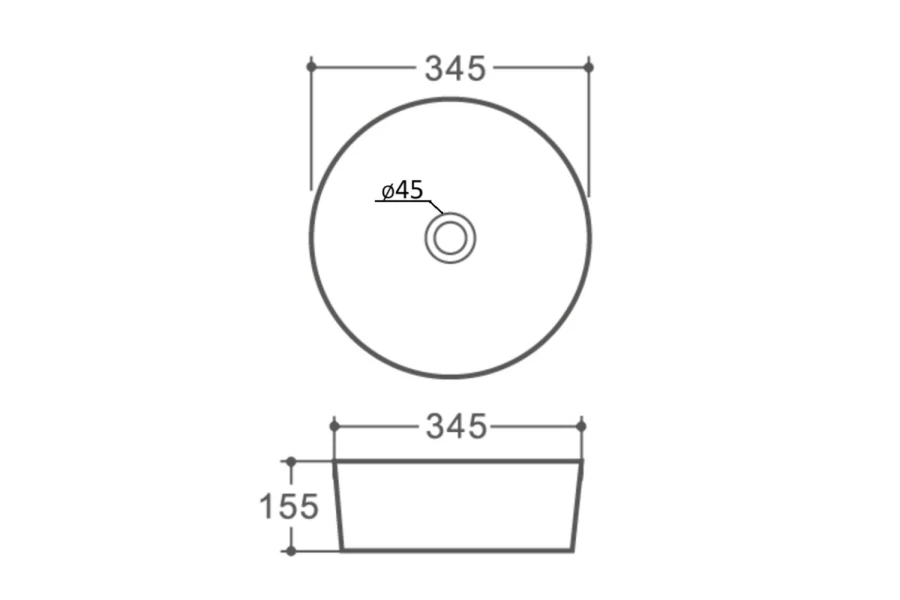 Раковина накладная ORANGE B07-345B (изображение №5)