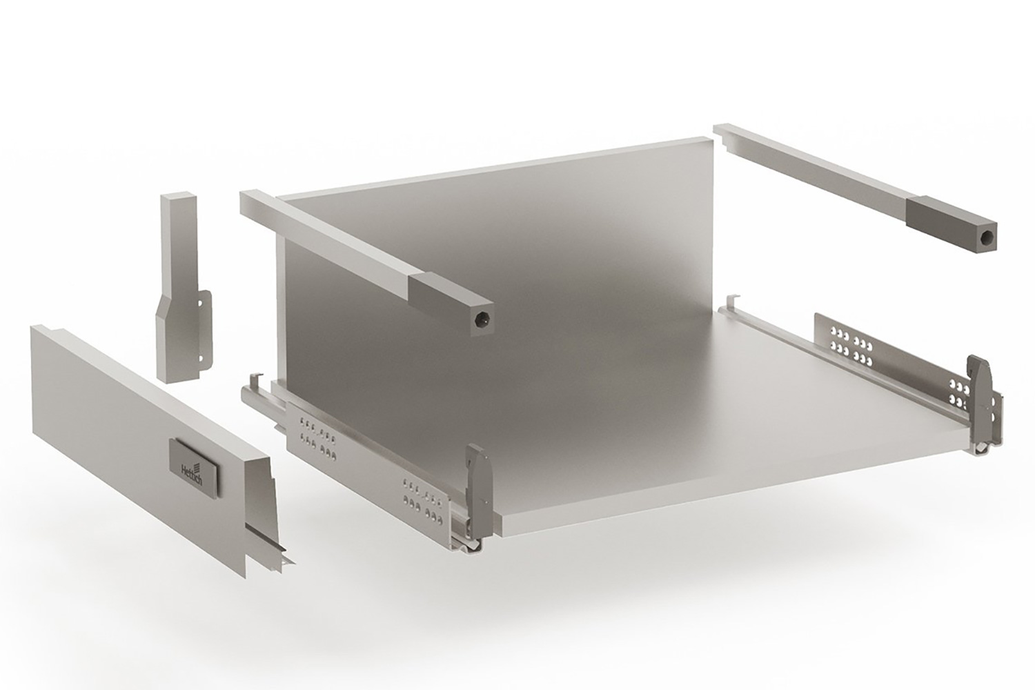 Выдвижной ящик высокий шкафа 45 см с push to open полного выдвижения Hettich InnoTech