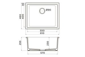 Второе фото. Мойка врезная OMOIKIRI Okinoshima