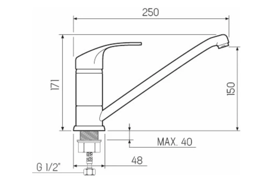 Смеситель для кухни SL85-004FBS-25 (изображение №5)