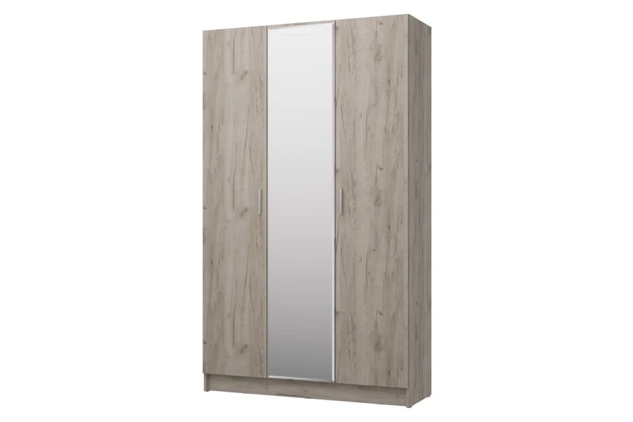 Шкаф 3-дверный с зеркалом Лофт 120х202х42 см (изображение №1)