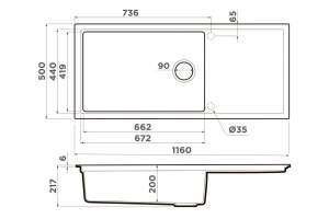 Второе фото. Мойка врезная Sintesi