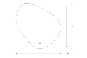 Второе фото. Зеркало настенное с LED-подсветкой EVOFORM Ledshine
