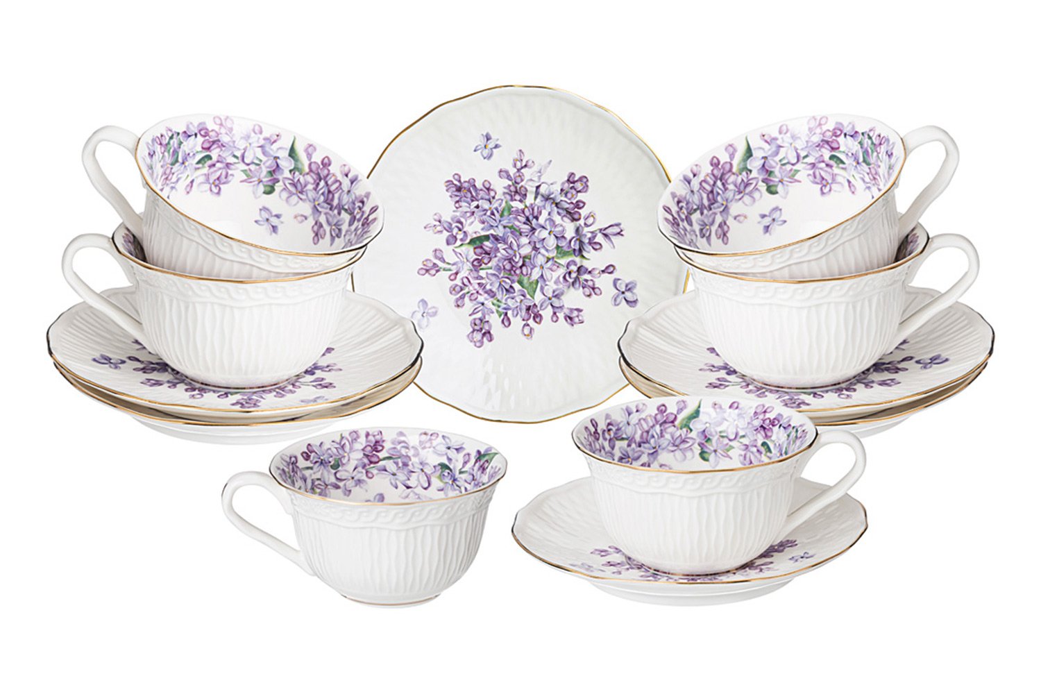 Чайный набор на 6 персон Lefard Lilac