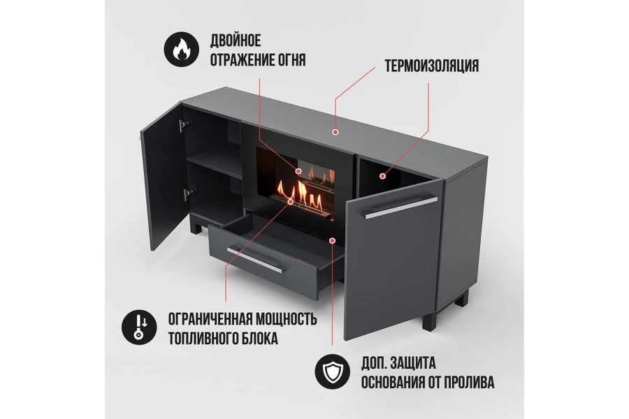 Тумба ТВ LUX FIRE Амур (изображение №4)