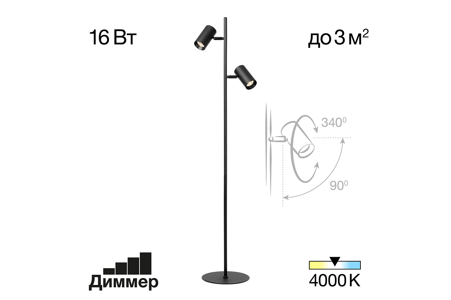 Торшер LED Twin