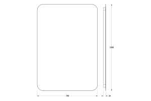 Второе фото. Зеркало с LED-подсветкой DEFESTO Opti