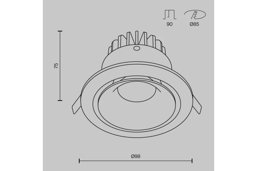 Светильник встраиваемый Downlight Yin (изображение №10)