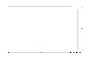 Второе фото. Зеркало с LED-подсветкой DEFESTO Glow