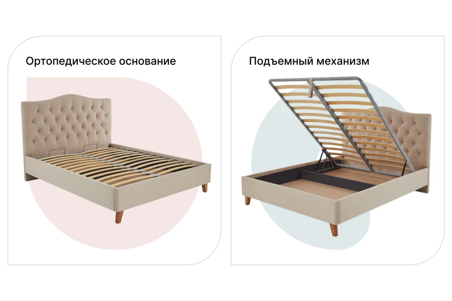 Чертеж кровати с подъемным механизмом 140х200