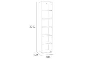 Второе фото. Шкаф-пенал Элиот