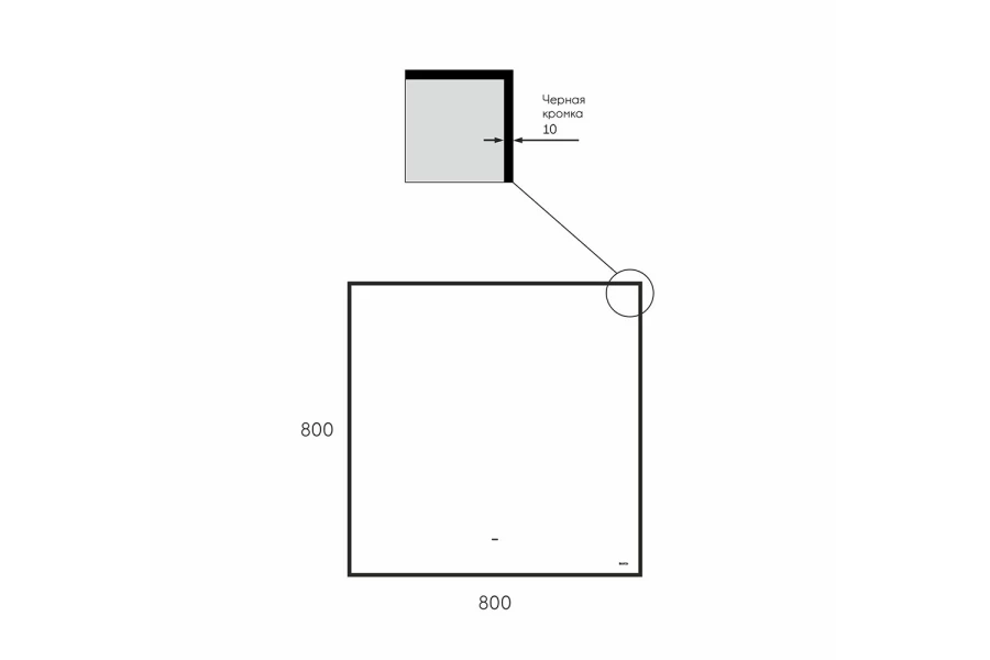 Зеркало с LED-подсветкой Cube (изображение №10)