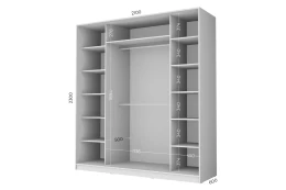 Шкаф-купе 3-дверный Loft 210х62 см