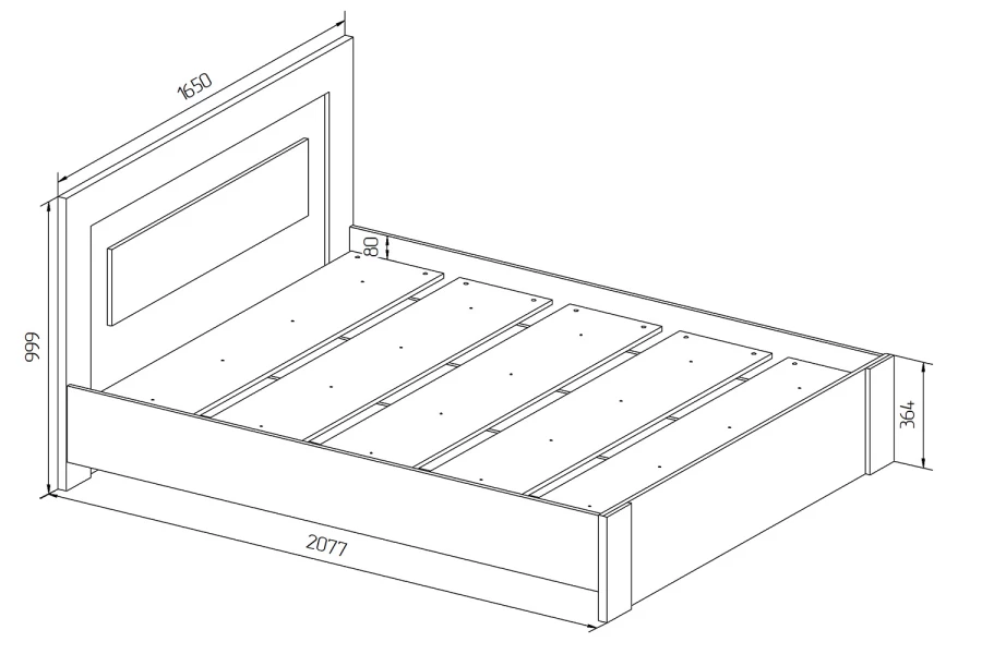 Кровать без подъёмного механизма Вирджиния (изображение №4)