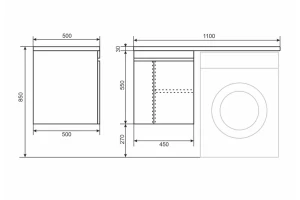 Второе фото. Тумба подвесная под стиральную машину Magenta