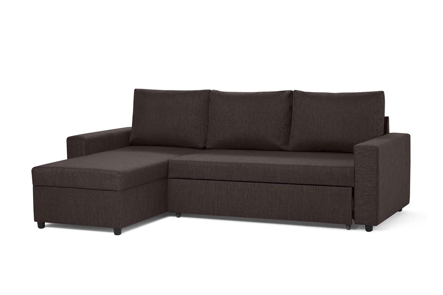 Угловой диван-кровать - аналог IKEA VILASUND, 235х90х155 см, коричневый