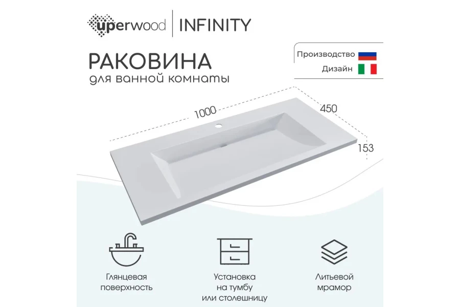 Раковина полувстраиваемая Infinity (изображение №4)