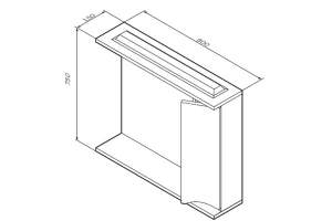Второе фото. Зеркальный шкаф AM.PM Like правый с подсветкой