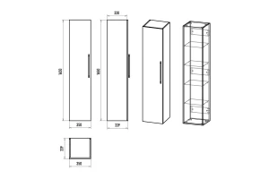Второе фото. Шкаф-пенал Alicante