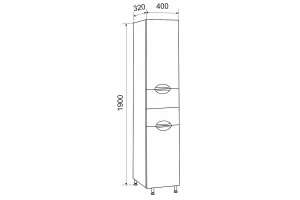 Второе фото. Шкаф-пенал Милли 40