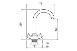 Второе фото. Смеситель для кухни SL116-274F