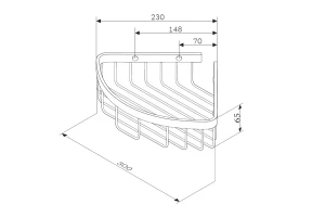 Второе фото. Корзина для душа угловая AM.PM Sense L