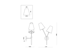 Второе фото. Бра FREYA Hats