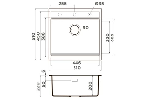 Второе фото. Мойка врезная OMOIKIRI Kitagawa