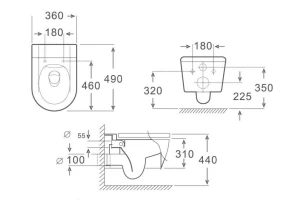 Второе фото. Унитаз подвесной Lina Pro Vortex