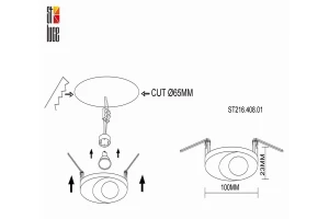 Второе фото. Светильник встраиваемый ST216