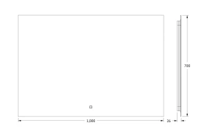 Второе фото. Зеркало с LED-подсветкой DEFESTO Glow