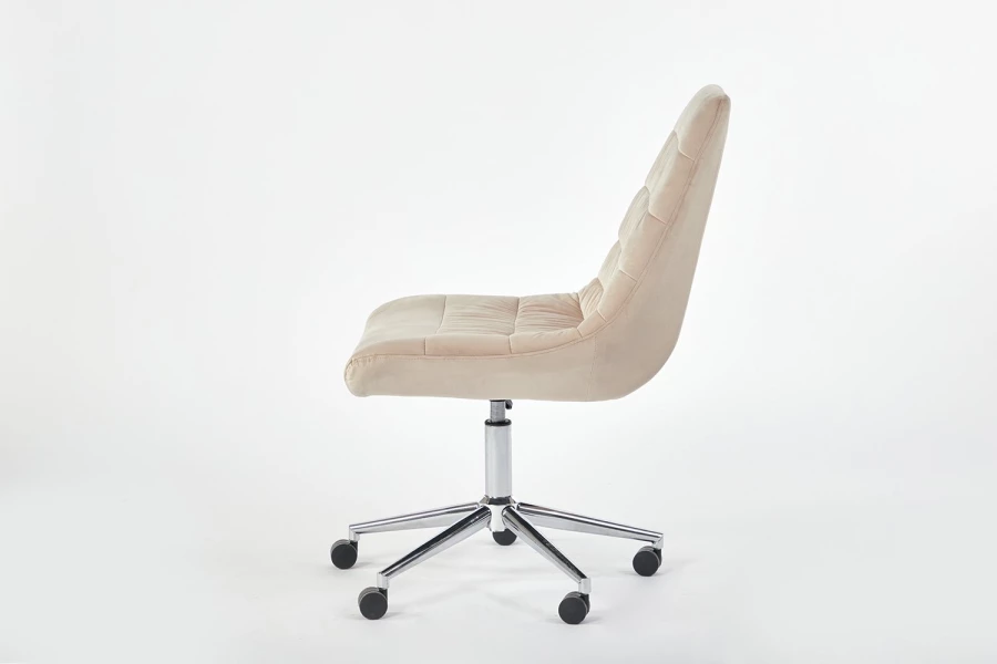 Кресло рабочее - ABBOT, 60,5х92(102)х68,5 см, светло-серый/бежевый, АББОТ (изображение №6)