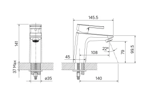 Второе фото. Смеситель для умывальника IDDIS Bild
